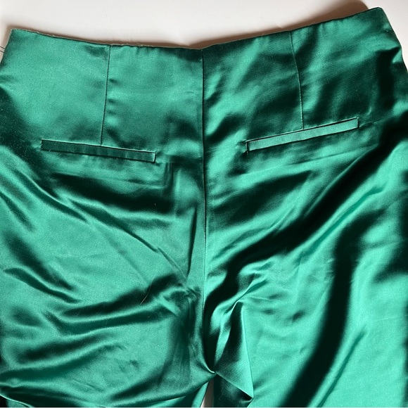 NWT Jason Wu Emerald Satin Trousers - Picture 5 of 7